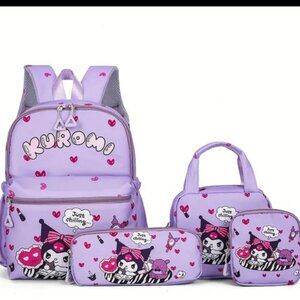 Kuromi Backpack Set - Purple